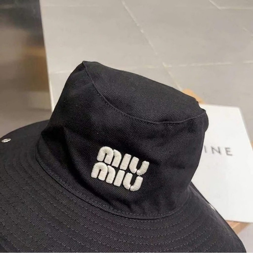 Miu Miu Black Bucket Hat - Picture 2 of 7